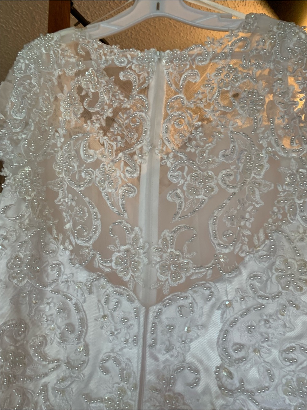 Rhinestone Lace Tulle Bridal Gown - White - Picture 8 of 8